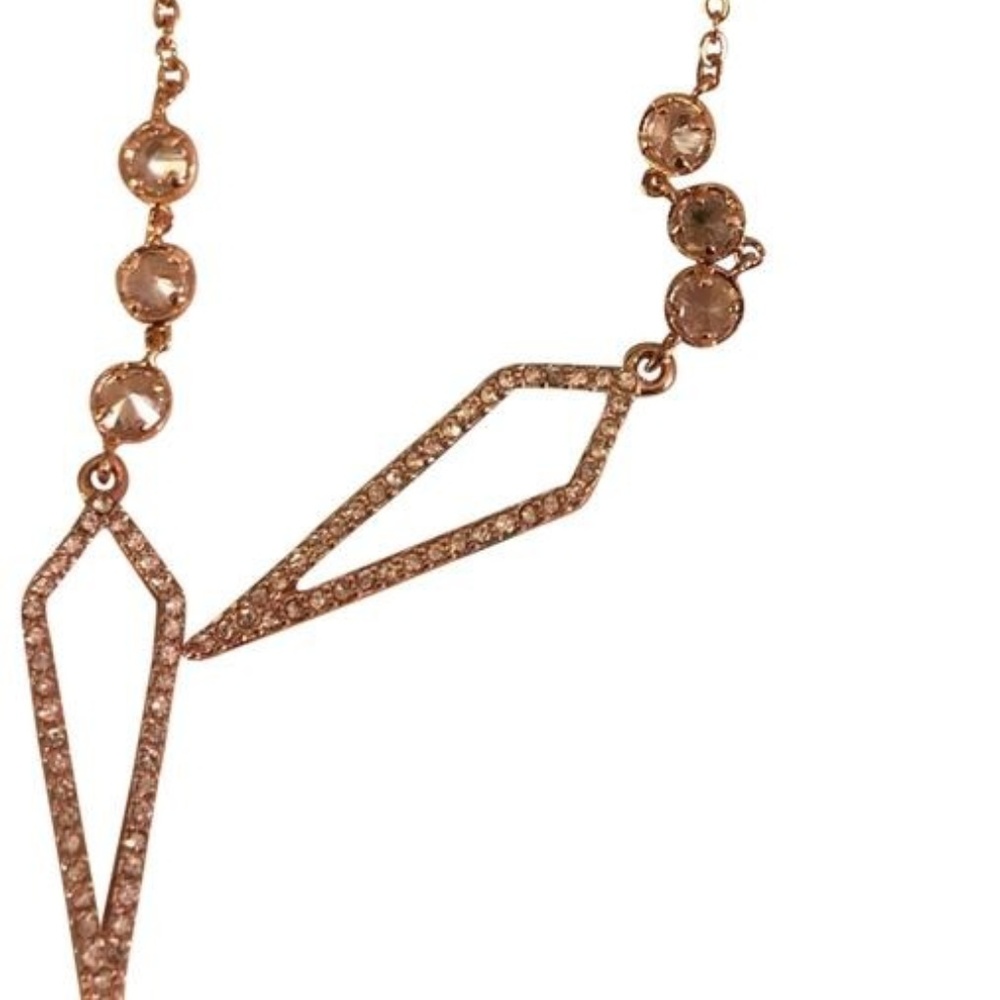 SPARKLING ROSE LARIAT NECKLACE